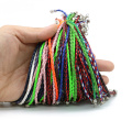 Braided Leather Cord 9" Mixed Colors Faux Leather Bracelet 3.0mm, Adjustable Finished Round Leather Cord , 100pcs/pack, ZYN0004-